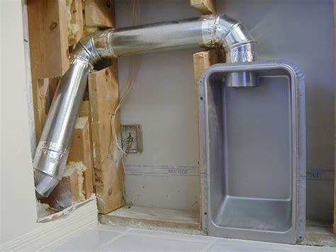 sheet metal box for dryer vent diy|Homemade dryer vent box .